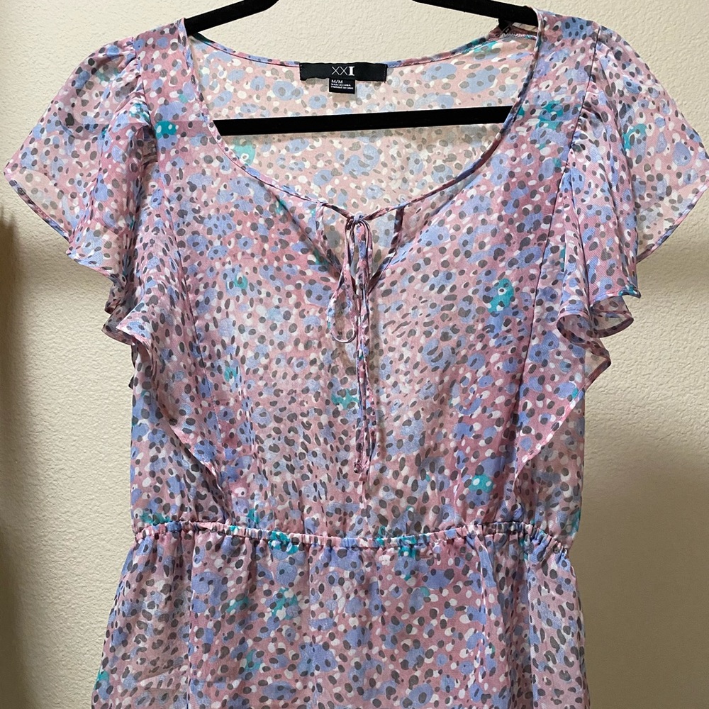 Sheer Patterned Forever 21 Top